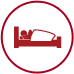 Regressive behavior (such as thumb sucking or bedwetting) icon